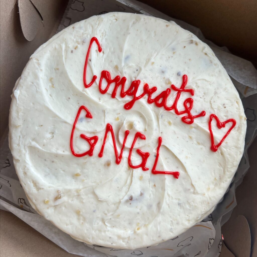 Thanks for the cake, Judine Somerville.