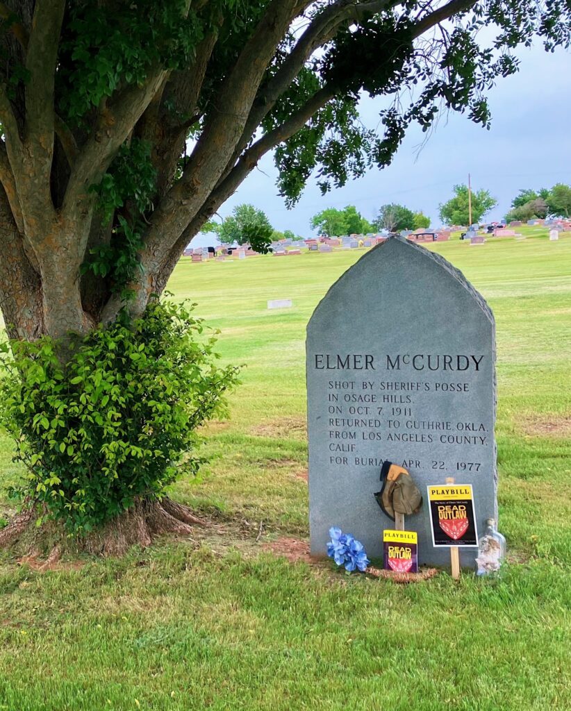 PLAYBILLS FROM SEVEN-TIME TONY AWARD®-NOMINATED MUSICAL LEFT BY FANS AT REAL LIFE “DEAD OUTLAW” ELMER McCURDY’S GRAVESITE IN OKLAHOMA