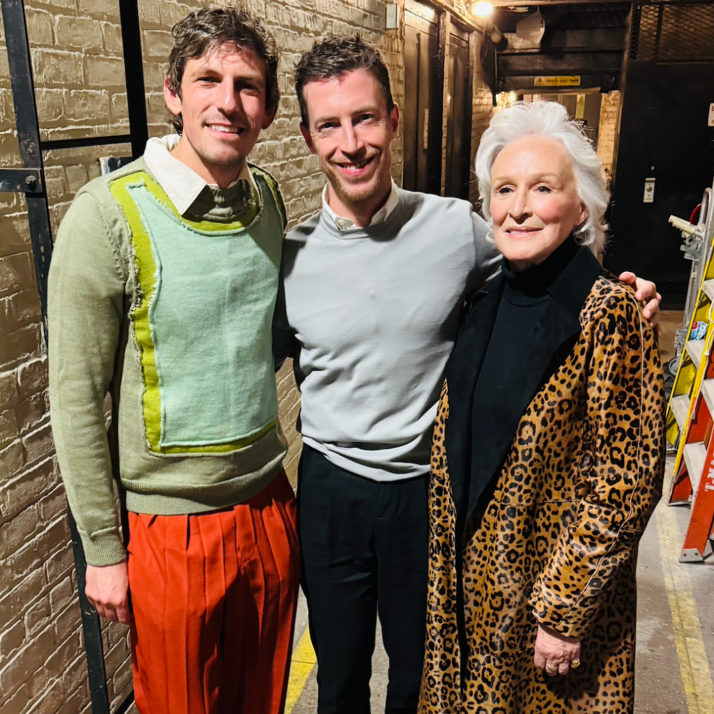 Misha Khan, Nick Haramis and Glenn Close, at Sunset Blvd.