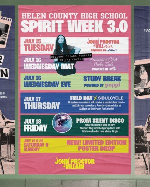 “JOHN PROCTOR IS THE VILLAIN” ANNOUNCES SPIRIT WEEK 3.0 WITH FREE ACTIVATIONS AT ALL PERFORMANCES NEXT WEEK