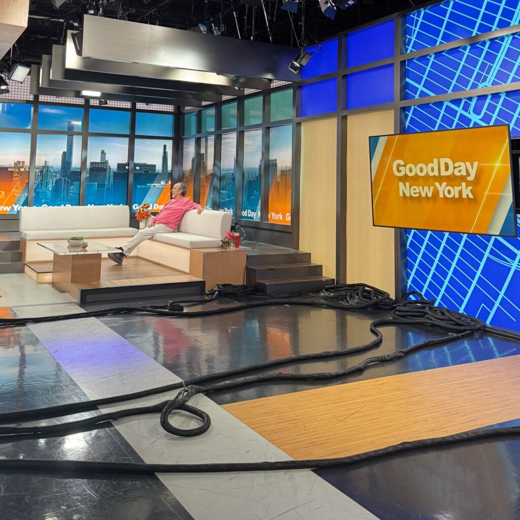 F. Murray Abraham hanging on the set of Good Day New York.