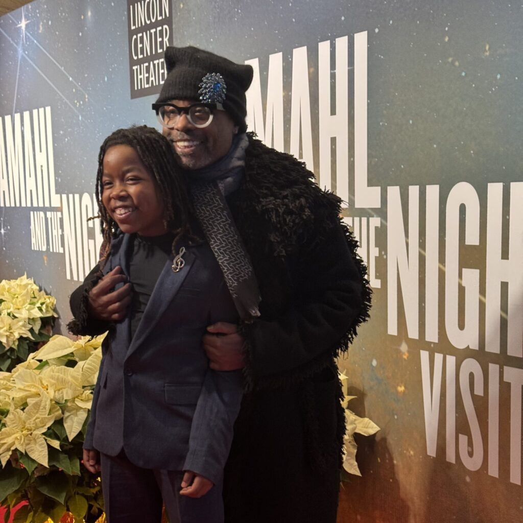 Albert Rhodes Jr. with Billy Porter, who also played the role of Amahl as a kid.