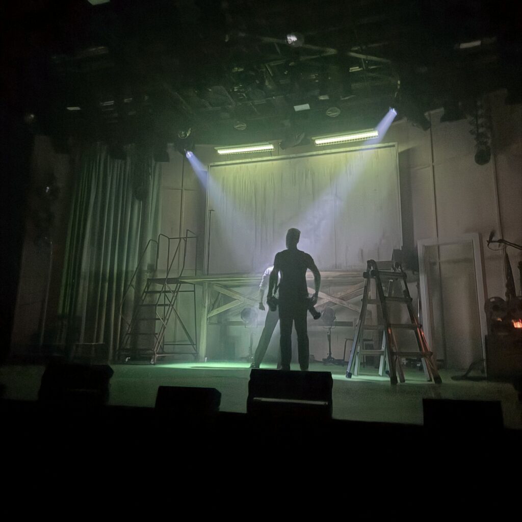 Matt Murphy shooting production photos at KENREX downtown at the Lortel.