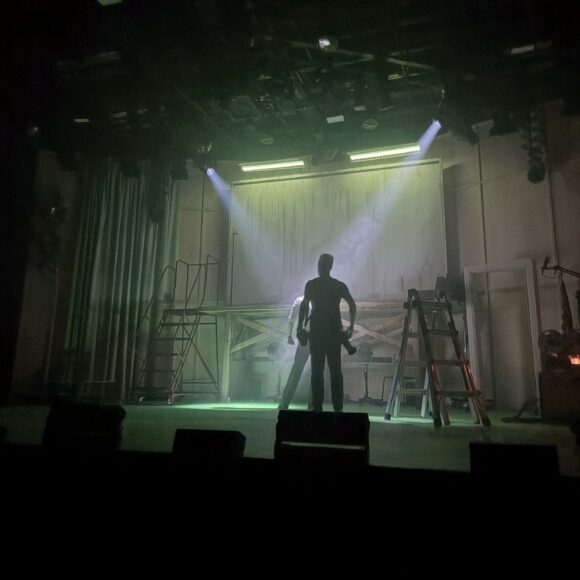 Matt Murphy shooting production photos at KENREX downtown at the Lortel.