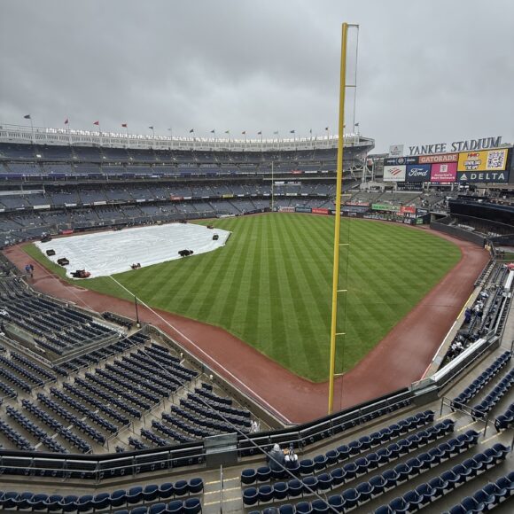 Rain Out: “a game that is completely canceled or postponed before it begins, or called off before becoming an official game, due to rain or other severe weather.”